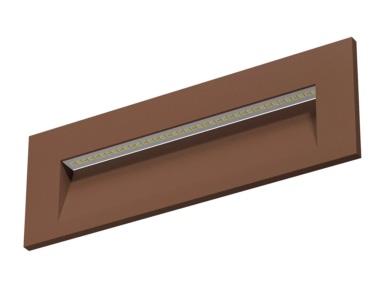 Reflektor ścienny LED wpuszczany Beneito Faure Tween - 5W, przełącznik CCT, oświetlenie wewnętrzne i zewnętrzne, korytarze lub przejścia - Corten 4057166 - obrazek 1