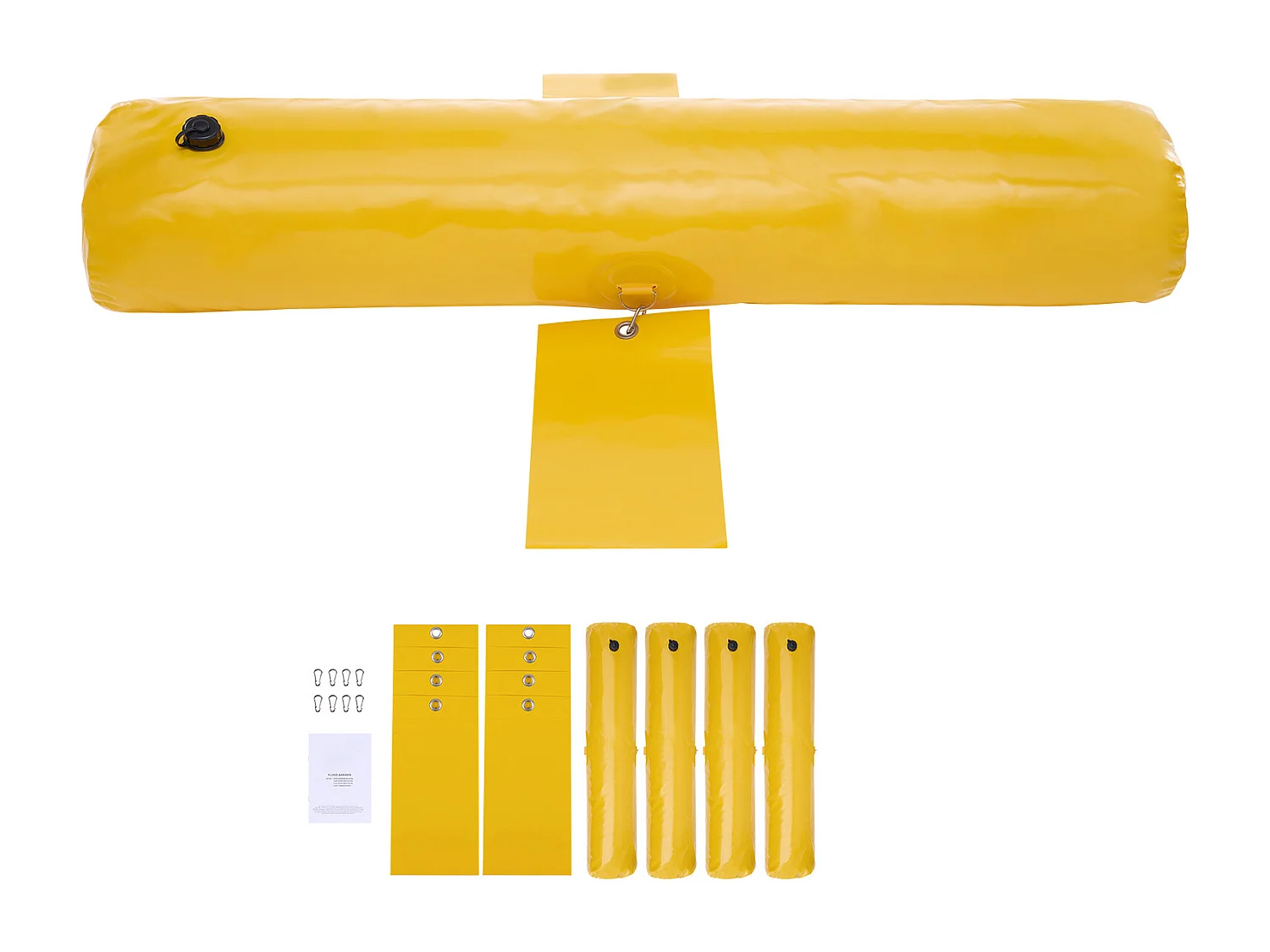 Bariera Przeciwpożarowa SucceBuy, 4 Sztuki, 122 x 25 x 17 cm, Przenośna i Łatwa w Użyciu do Domu, Wejścia, Drogi, Żółta 4156756