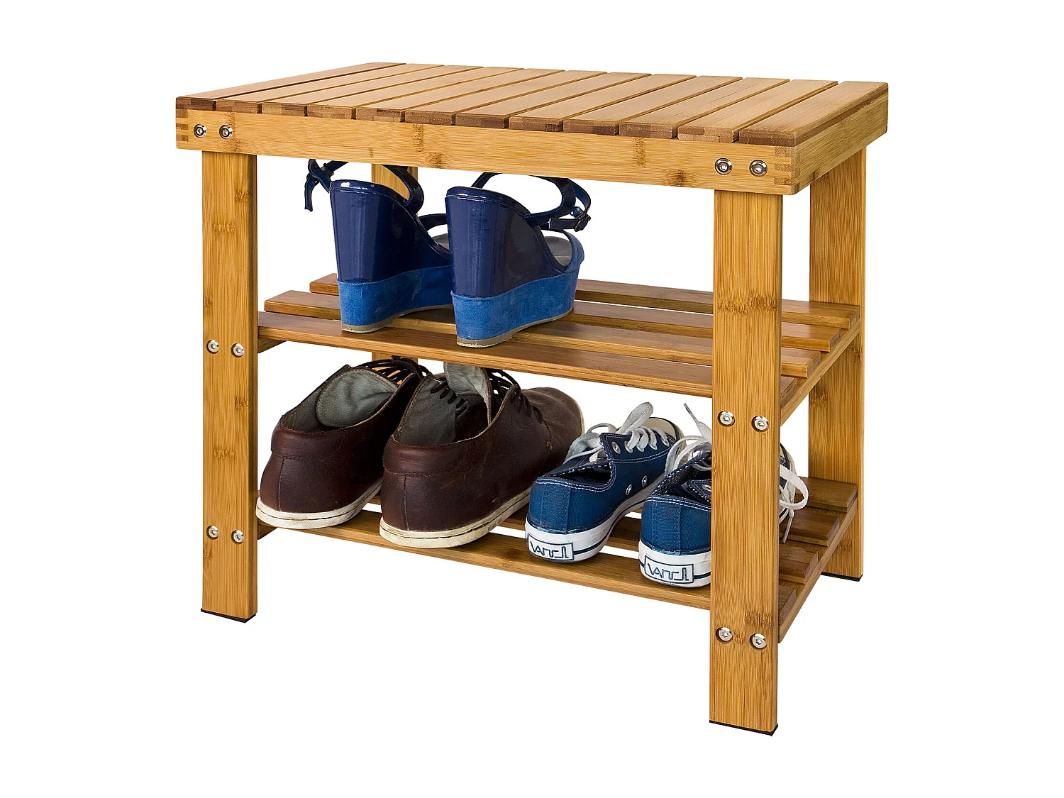 SoBuy Ławka na buty Kolor drewna 50x29x45cm Funkcjonalny FSR02-K-N 1230817 - obrazek 1