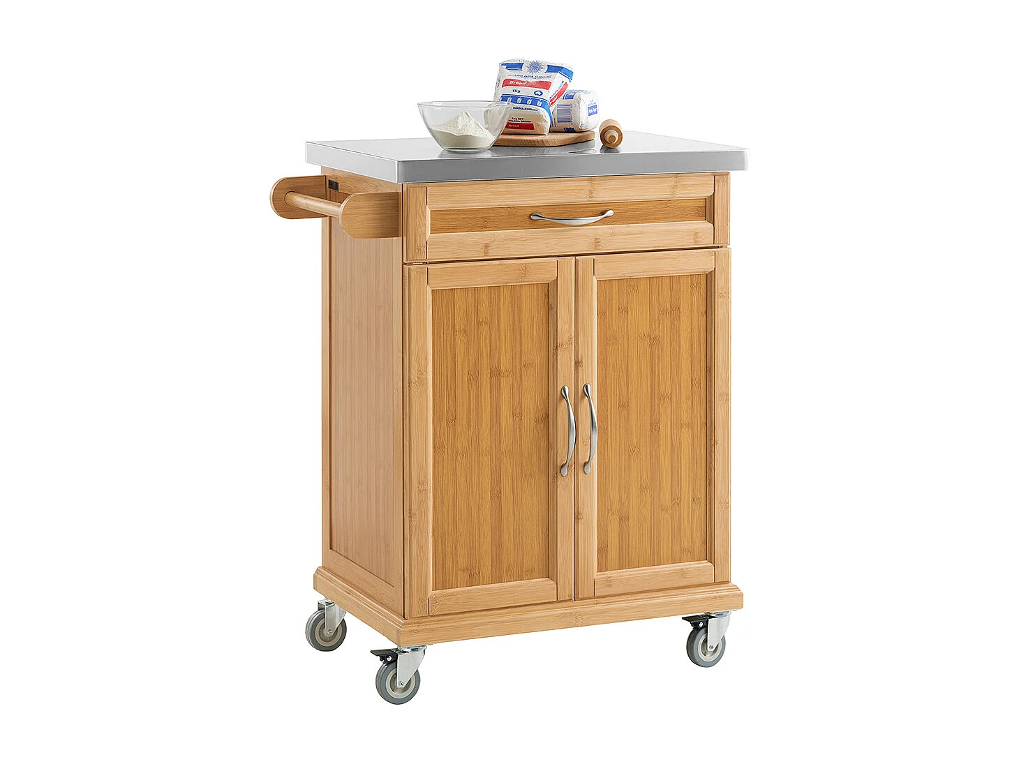 SoBuy Wózek kuchenny z szufladą 75x45.7x91cm Nowoczesny FKW13-N 1244323 - obrazek 1
