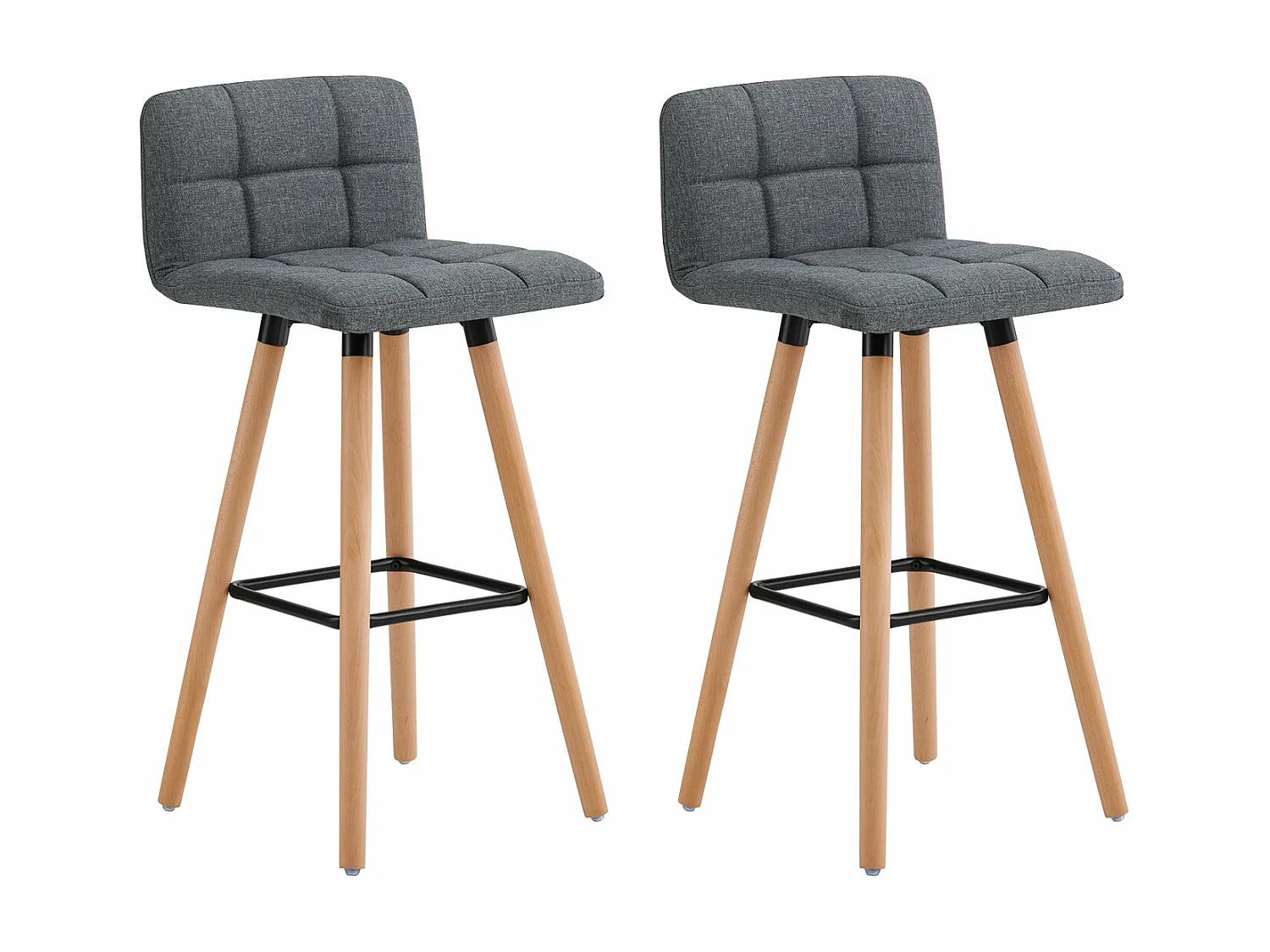 SoBuy Zestaw 2 stołków barowych Ciemnoszary FST50-DGX2 1084353