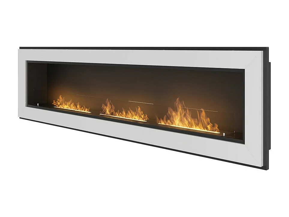 Kominek bioetanolowy Frame 1800 SimpleFire do zabudowy z białym szkłem 3596199