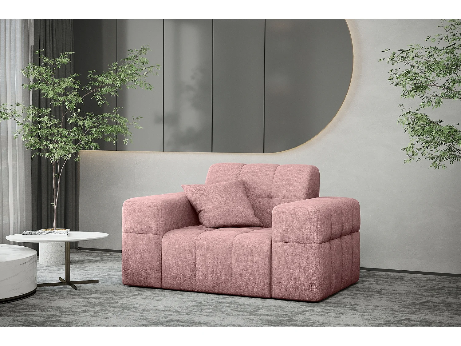 Fotel NIMES, tkanina Perfect Harmony, Różowy 4166306 - obrazek 1