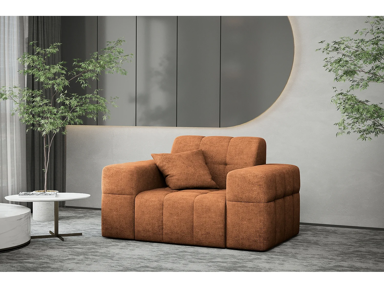Fotel NIMES, tkanina Perfect Harmony, Pomarańczowy 4166308 - obrazek 1
