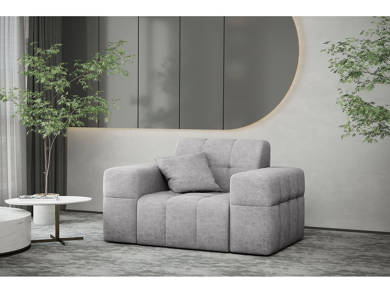 Fotel NIMES, tkanina Perfect Harmony, Szary 4166309 - obrazek 1