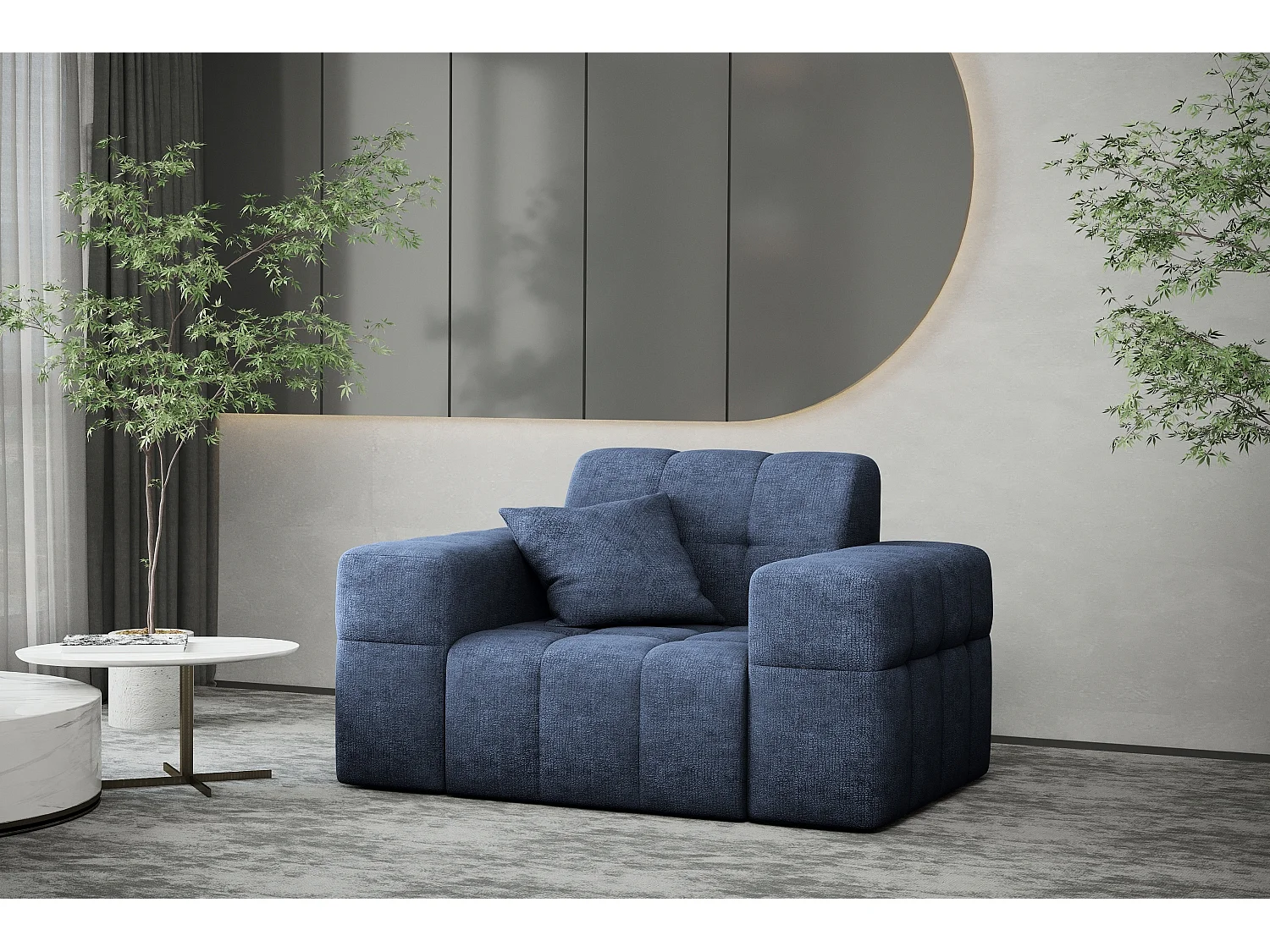 Fotel NIMES, tkanina Perfect Harmony, Ciemnoniebieski 4166320 - obrazek 1