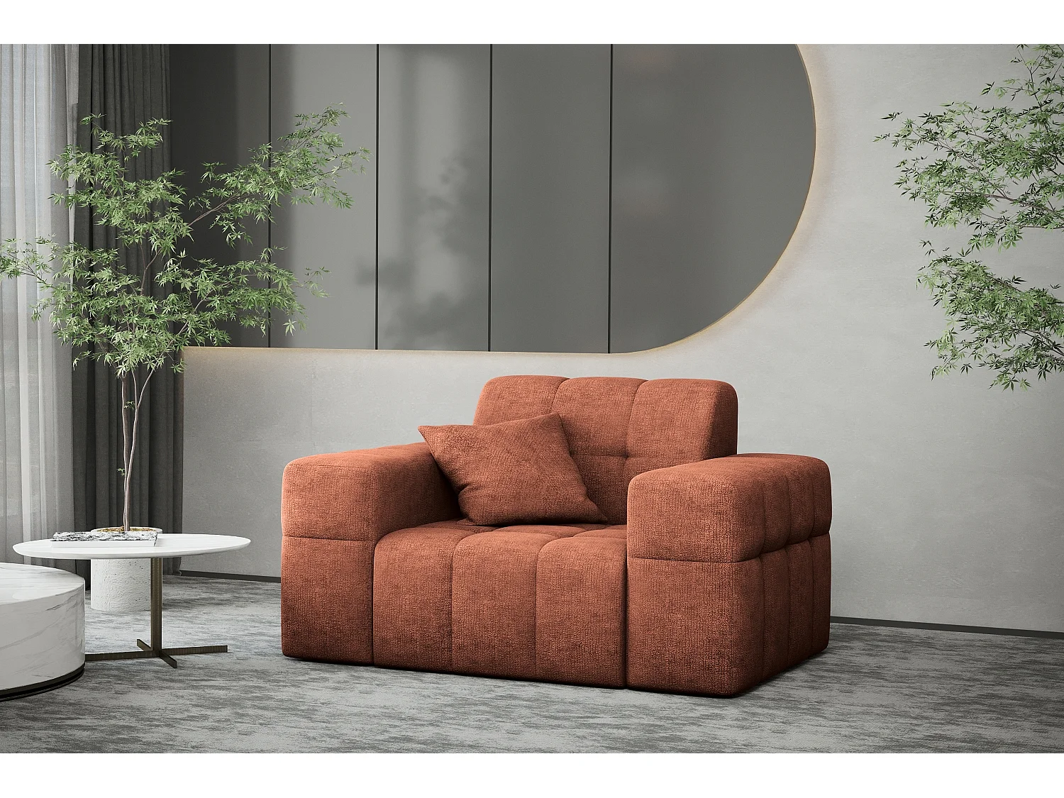 Fotel NIMES, tkanina Perfect Harmony, Miedziany 4166323 - obrazek 1