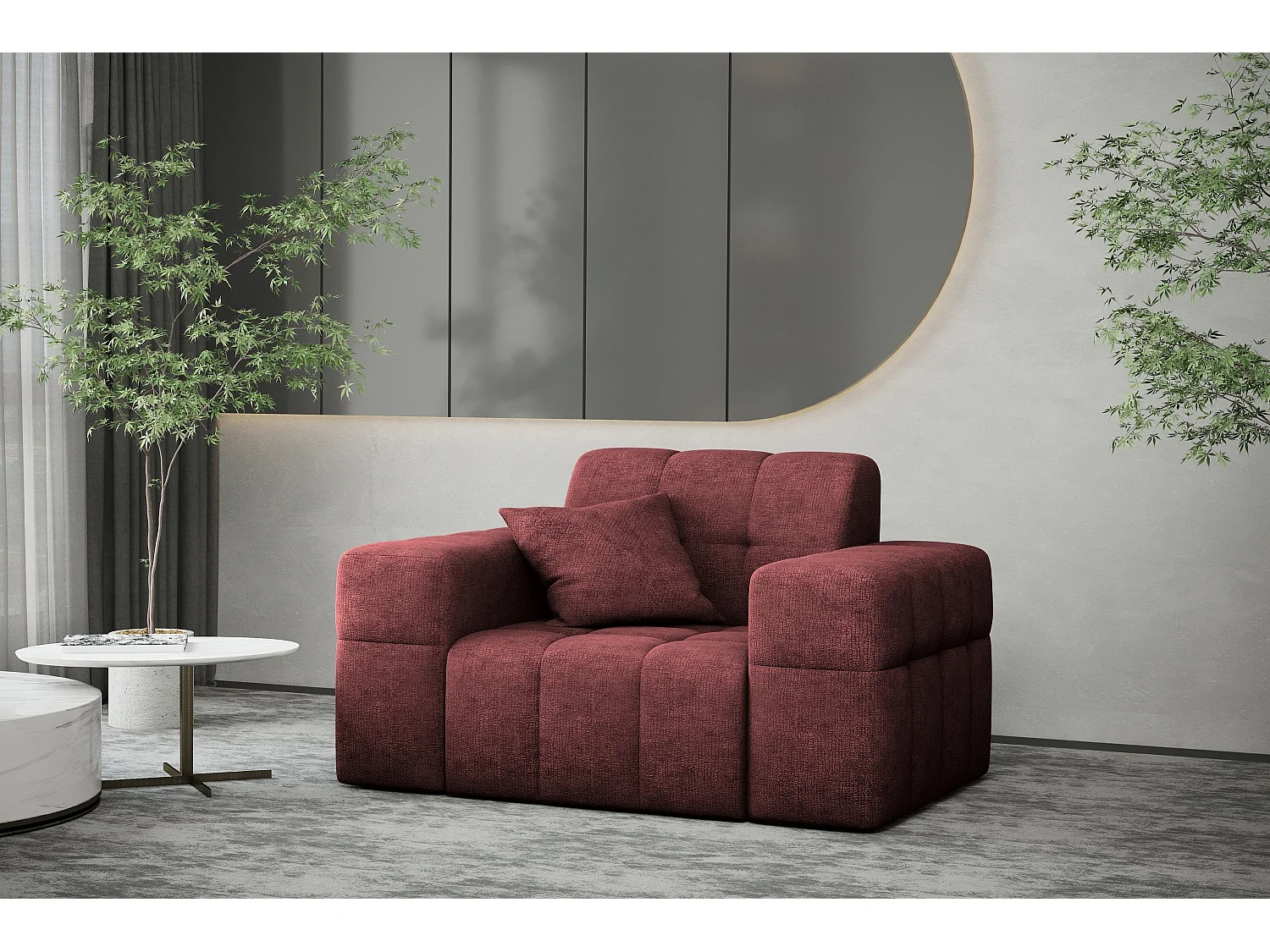 Fotel NIMES, tkanina Perfect Harmony, Bordowy 4166330 - obrazek 1