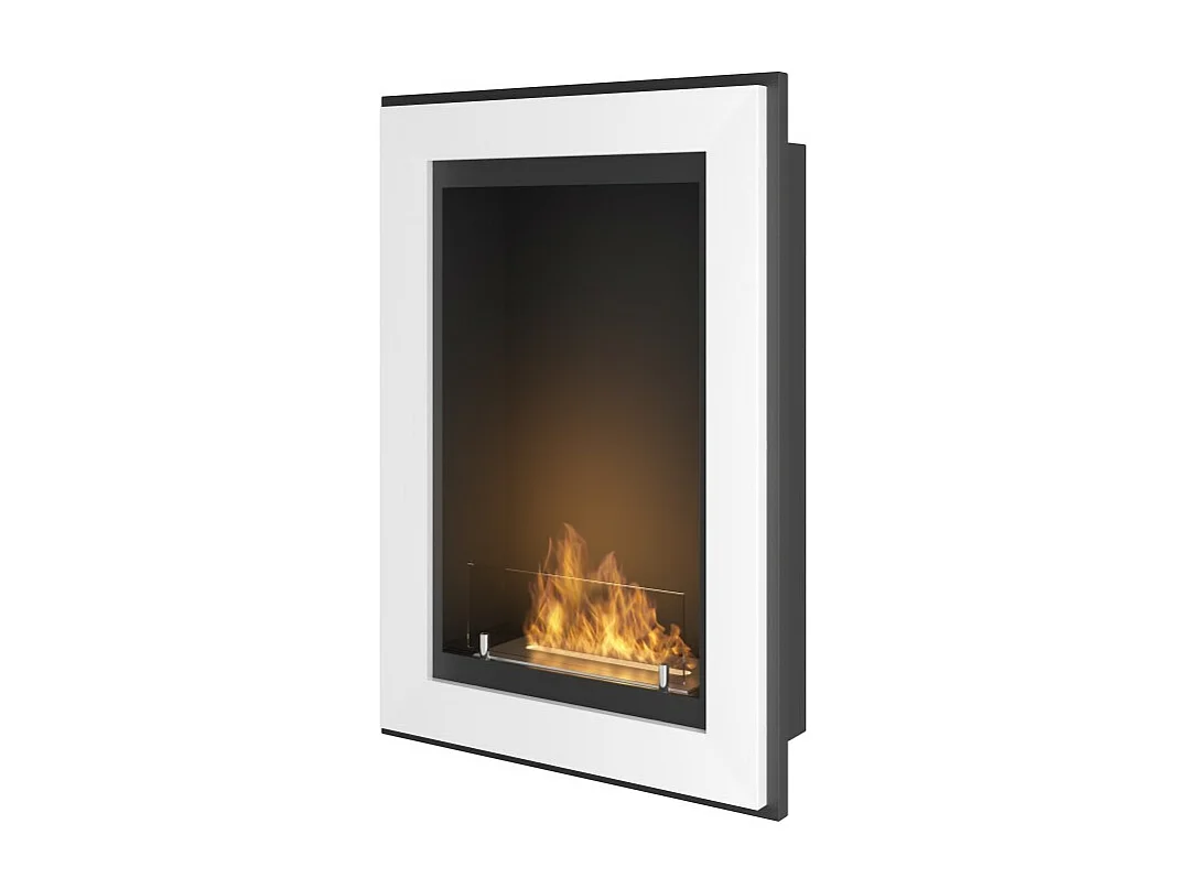 Kominek bioetanolowy Frame 550 SimpleFire do zabudowy w kolorze białym ze szkłem 3578825 - obrazek 1