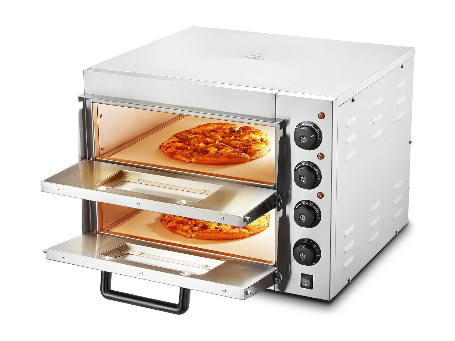Elektryczny Piec do Pizzy SucceBuy Commercial Zaawansowany Blatowy – 40,6 cm Podwójna Poziom, Stal Nierdzewna, Elektryczna Przyjemność z Pieczenia 4190379 - obrazek 1