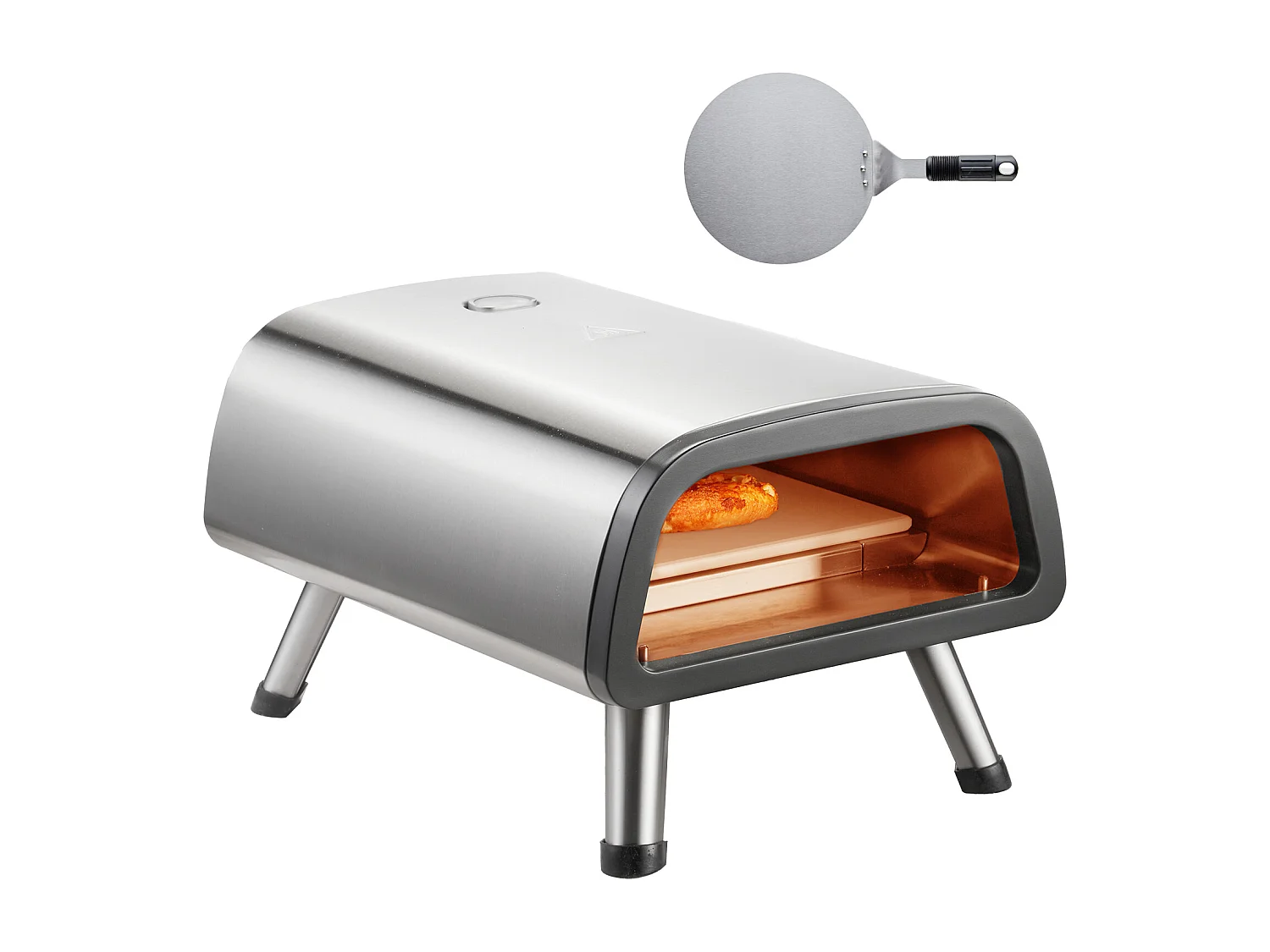 Elektryczny Piec do Pizzy SucceBuy – 30cm, Wysoka Temperatura, Składany, Stal Nierdzewna, Przenośny do Domu i na Zewnątrz 4190380