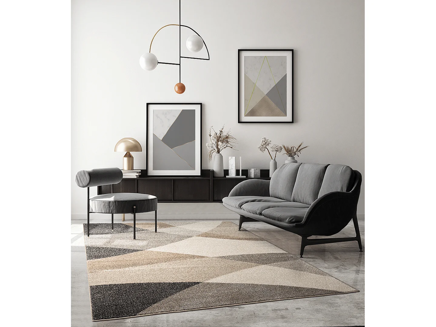 Dywan Pearl Nowoczesny Salon Krój konturowy, Beżowy, 200 x 280 cm 4129373 - obrazek 1