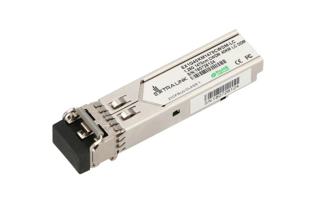 Moduł SFP CWDM 1,25Gbps, 1470nm, single mode, 40km, LC, DOM Extralink SFP 1.25G - obrazek 1