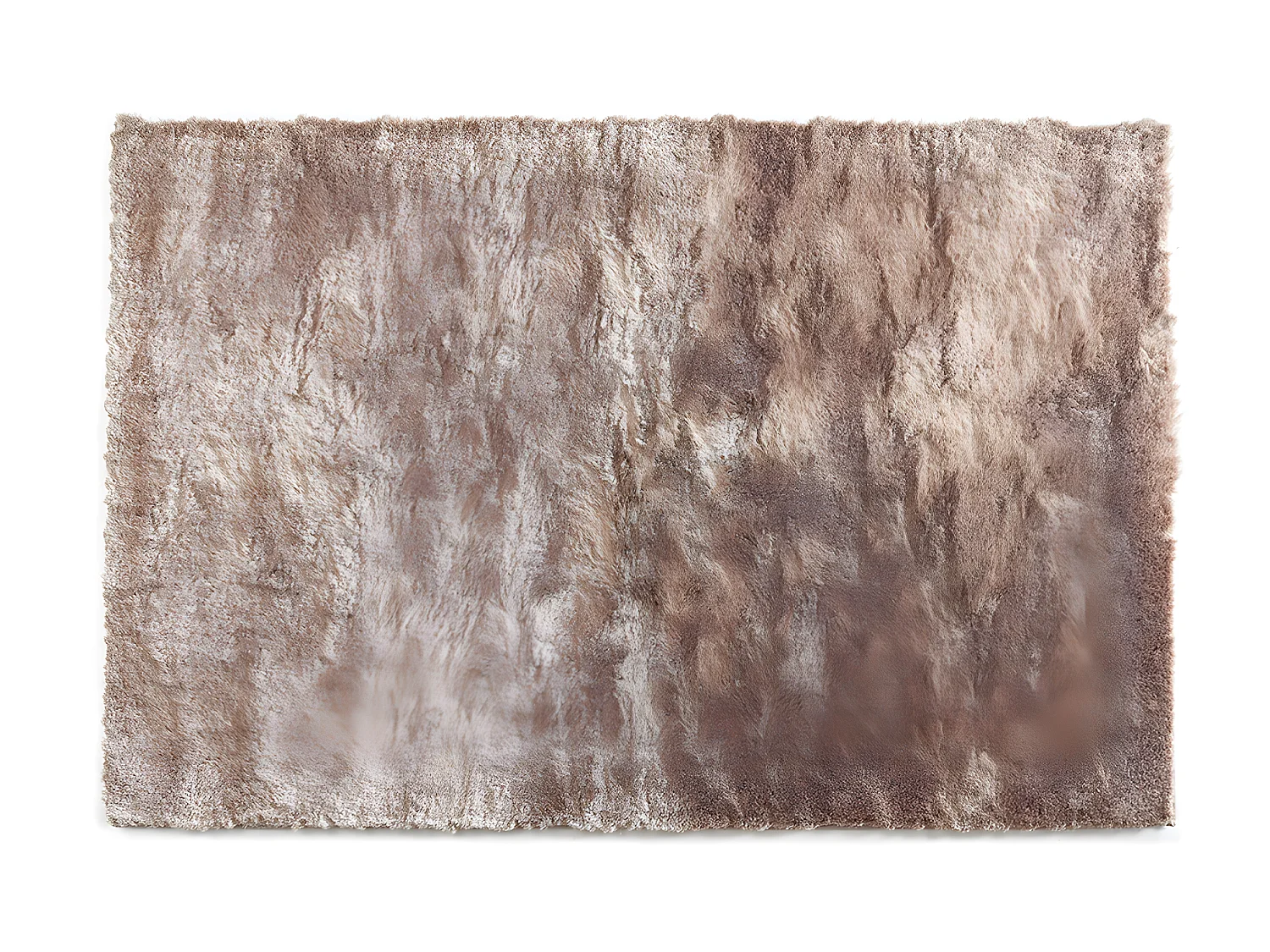 Dywan shaggy DOLCE szarobrązowy z beżowym połyskiem - bardzo miękki - 160 x 230 cm 7406 - obrazek 1