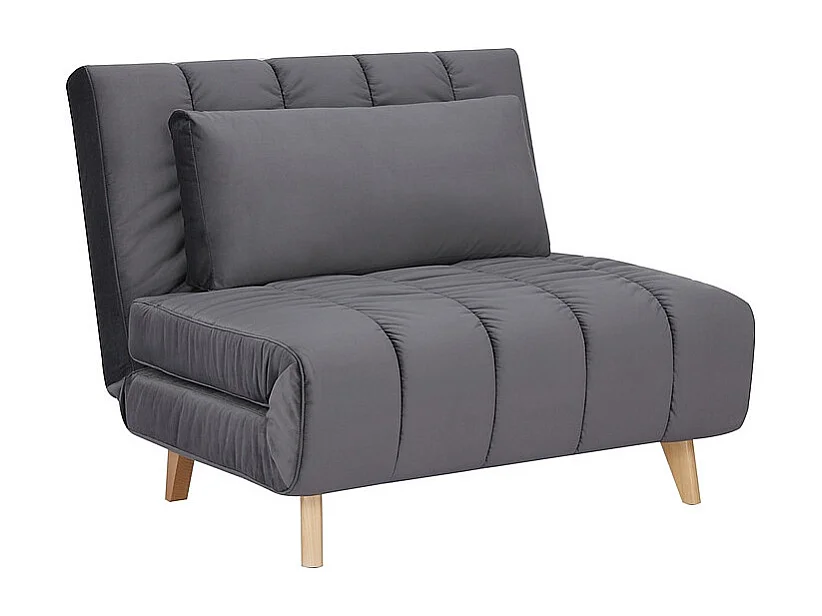 Fotel rozkładany BILLY VELVET szary 4282821 - obrazek 1
