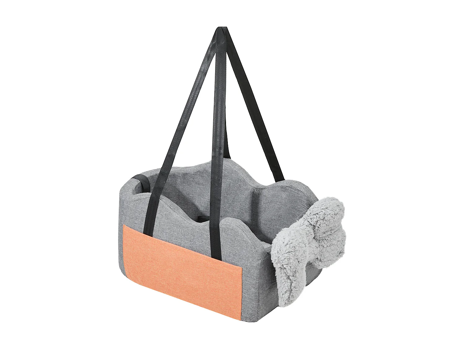 Fotelik Samochodowy dla Psów SucceBuy, Konsola Środkowa dla Małych Psów (3,6 kg), Ciemnoszary 4299264