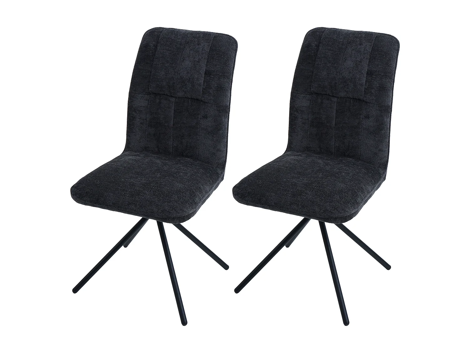 Krzesło do jadalni MCW-N99 (zestaw 2 szt.), ciemnoszare 4154928 - obrazek 1