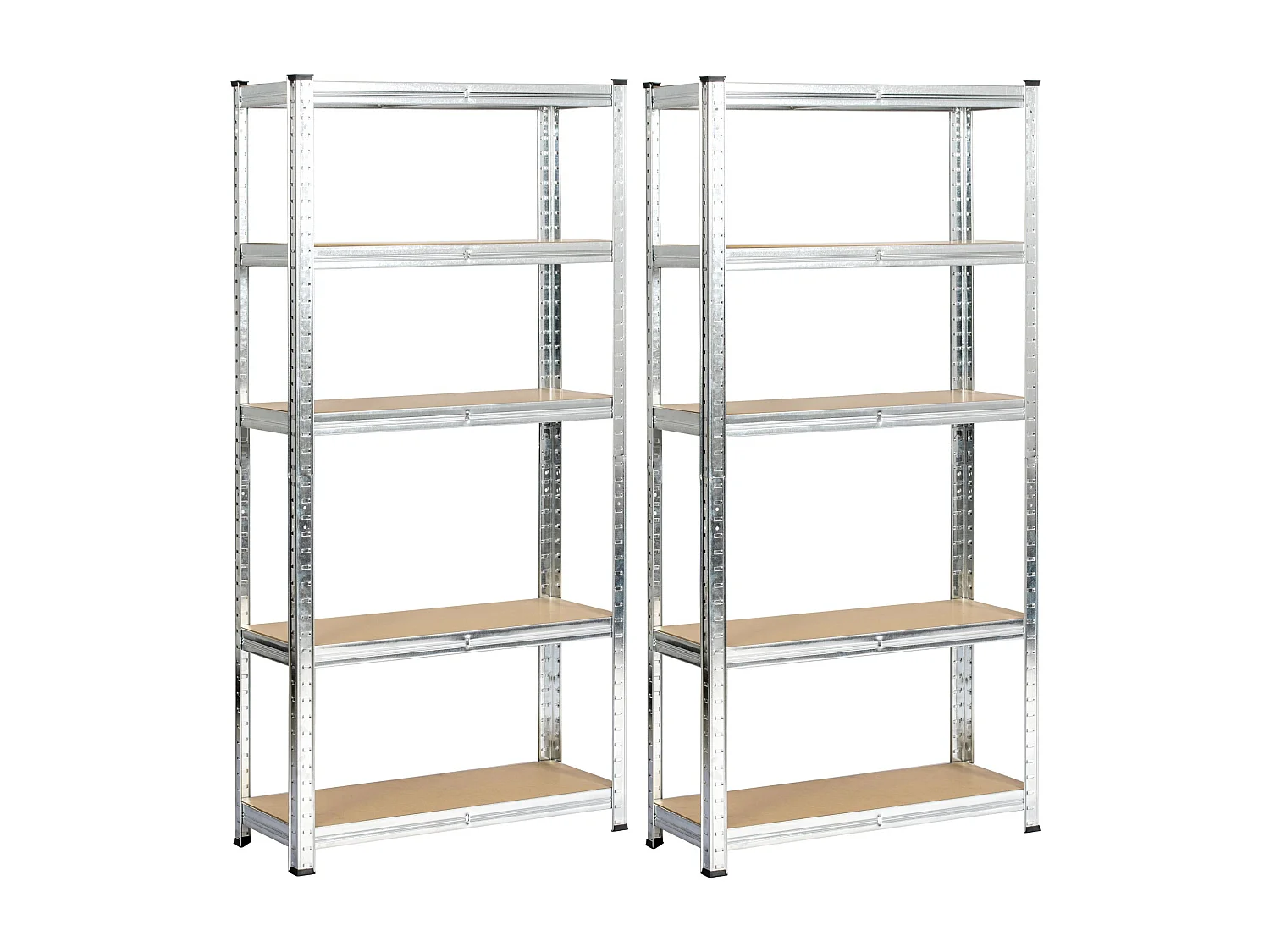 2x REGAŁ METALOWY 70x30x154 SREBRNY 3512862