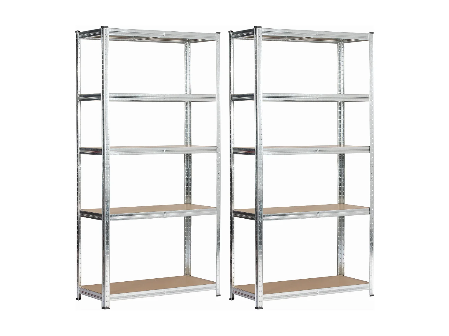 2x REGAŁ METALOWY 90x40x180 SREBRNY 3512876