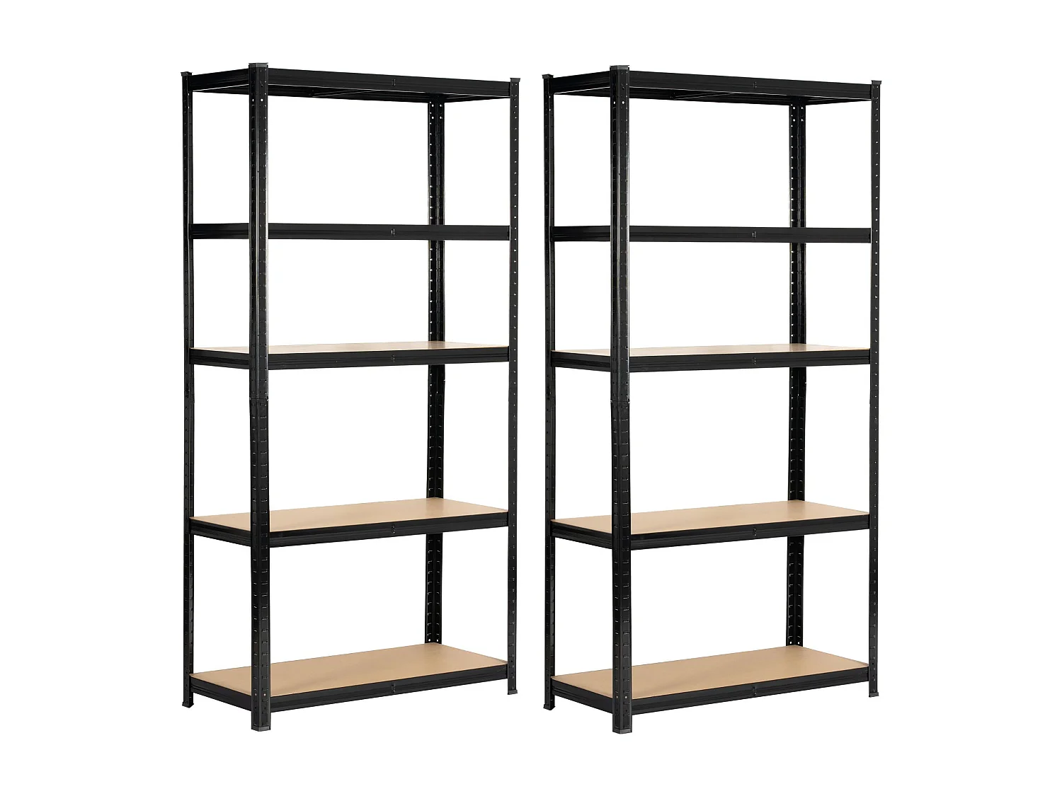 2x REGAŁ METALOWY 90x40x180 CZARNY 3512860
