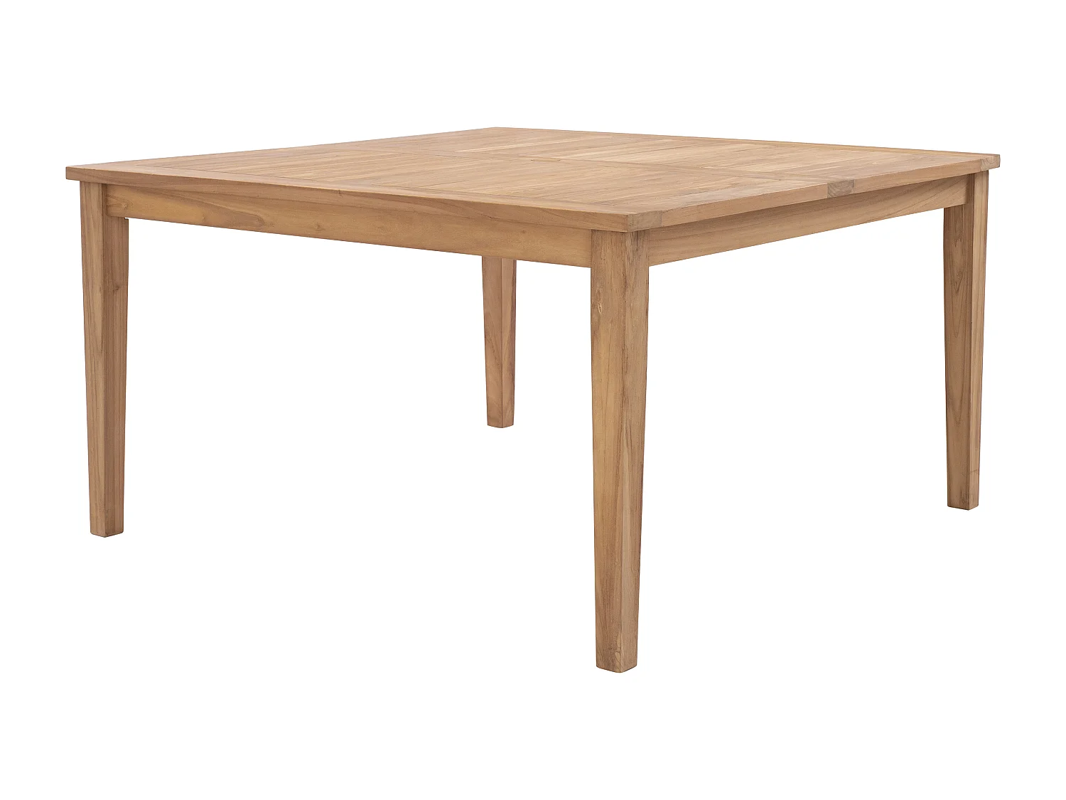 Stół ogrodowy z drewna tekowego, kwadratowy, dł. 144 cm - Jasny naturalny i szary - ALLENDE 4397670 - obrazek 1