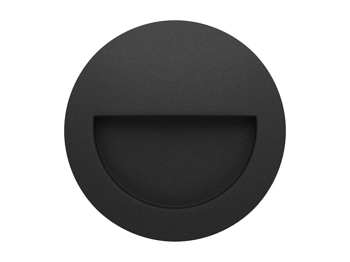 Beneito & Faure – Mis R Wall 3W LED Recessed Step Light – Okrągła lampa ścienna schodowa IP65 Switch 2700K/3200K/4000K – Czarna 4539224