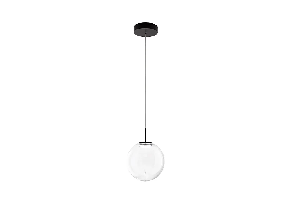 Ariel – Przezroczysta lampa wisząca pojedyncza marki Fabas Luce – Ściemnialna dioda LED 14 W – Nowoczesna lampa sufitowa 4540024