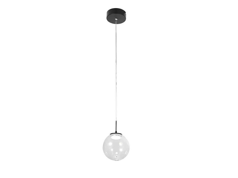 Ariel – Przezroczysta lampa wisząca pojedyncza marki Fabas Luce – Ściemnialna dioda LED 8 W – Nowoczesna lampa sufitowa 4540047