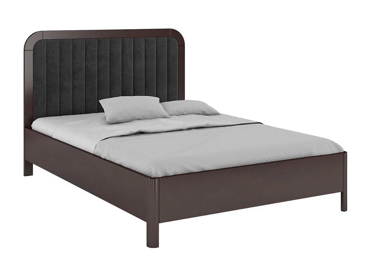 Łóżko bukowe Visby MODENA, 180X200, palisander/czarny 3772189 - obrazek 1