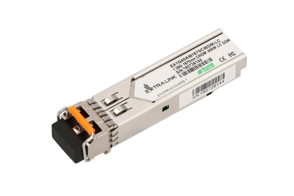 Moduł SFP CWDM 1,25Gbps, 1570nm, single mode, 40km, LC, DOM Extralink SFP 1.25G - obrazek 1