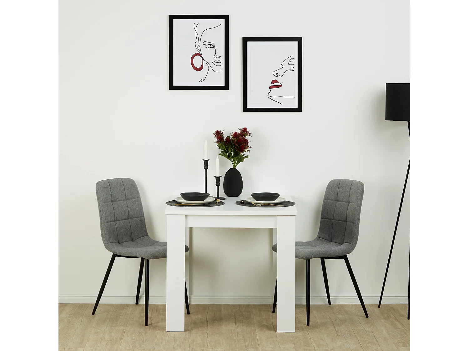 Krzesło jadalniane 43,5x88x50 cm szare eames 4627427 - obrazek 1