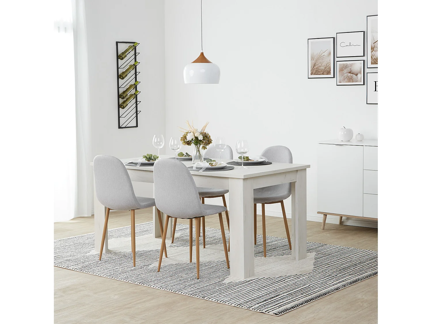 Krzesło jadalniane 44x88x45,5 cm Szare Eames 4627483 - obrazek 1
