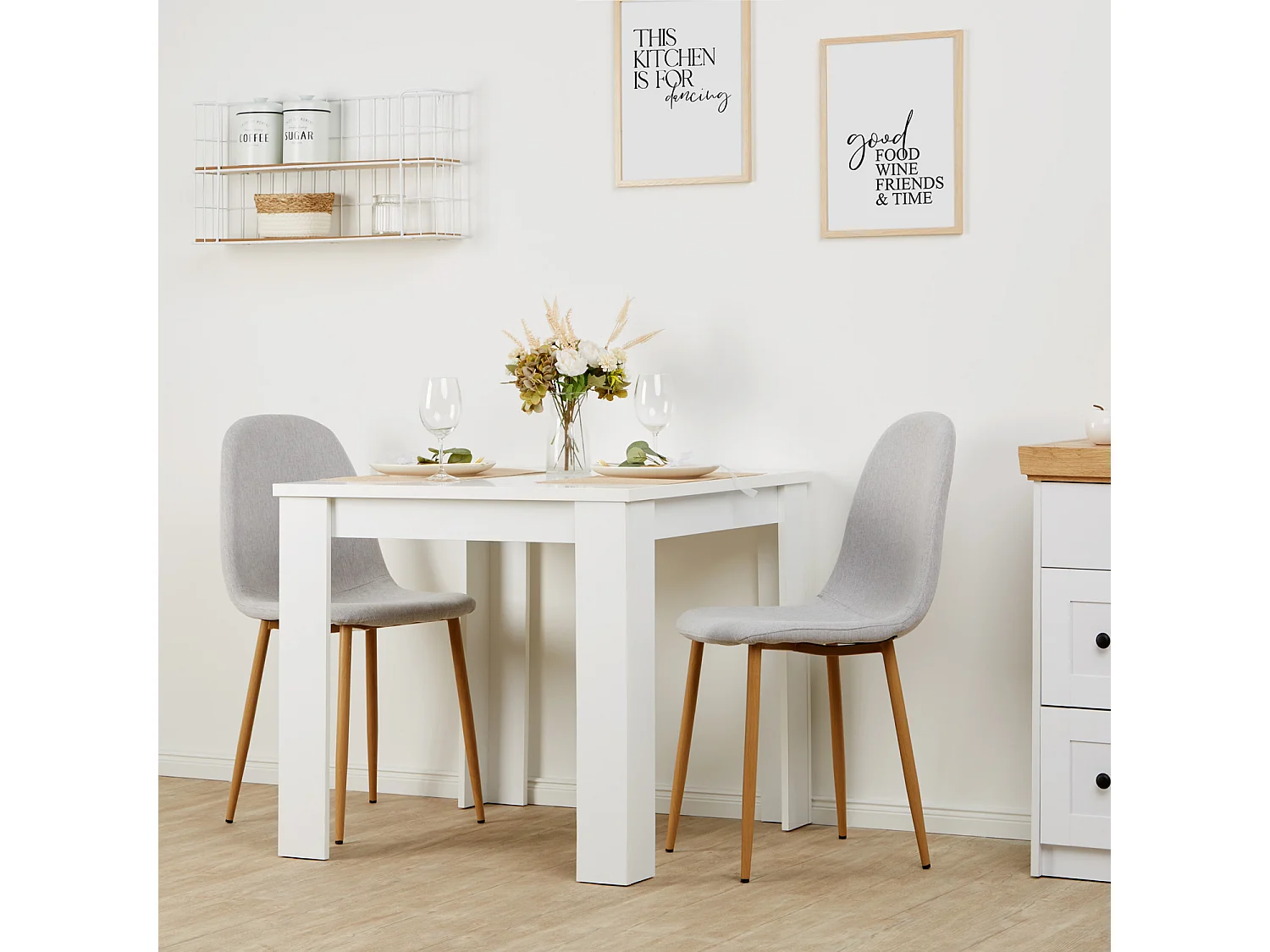 Krzesło jadalniane 44x88x45,5 cm szare Eames 4627484 - obrazek 1