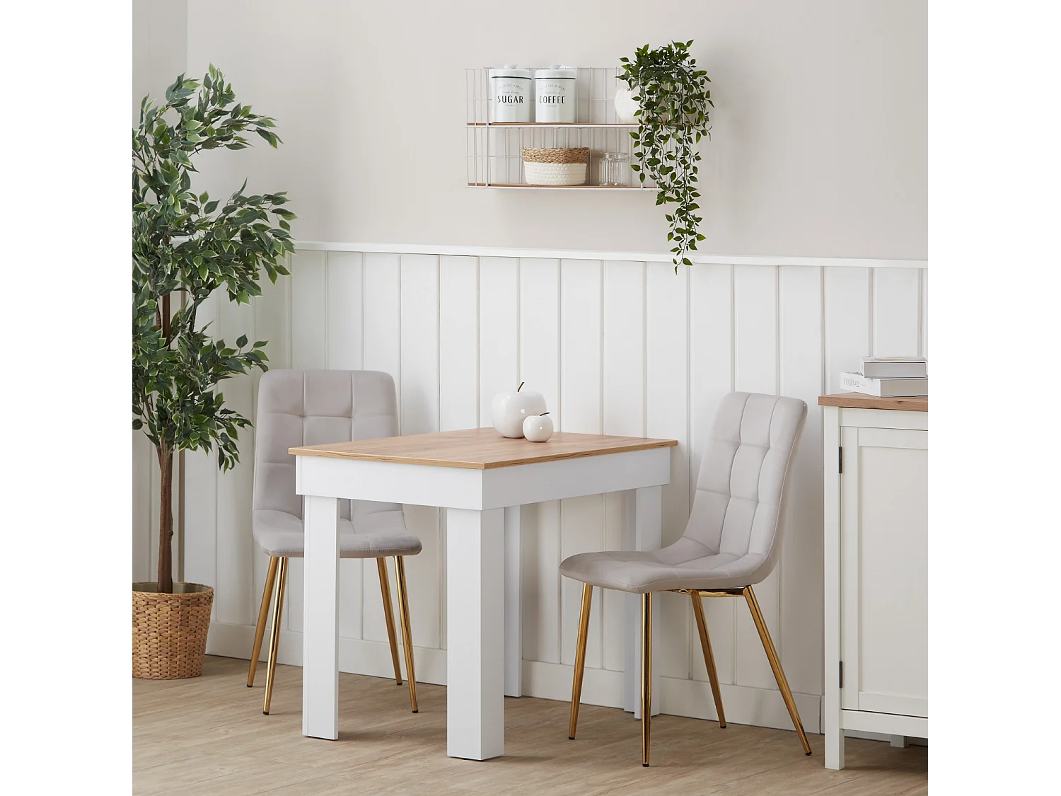 Krzesło jadalniane 43,5x88x50 cm beżowe Eames 4627486 - obrazek 1