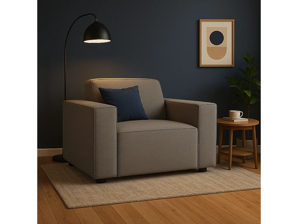 Fotel modułowy Cursal – 124 x 102 x 70 cm,szary Raven 7, nowoczesny design 4630331 - obrazek 1