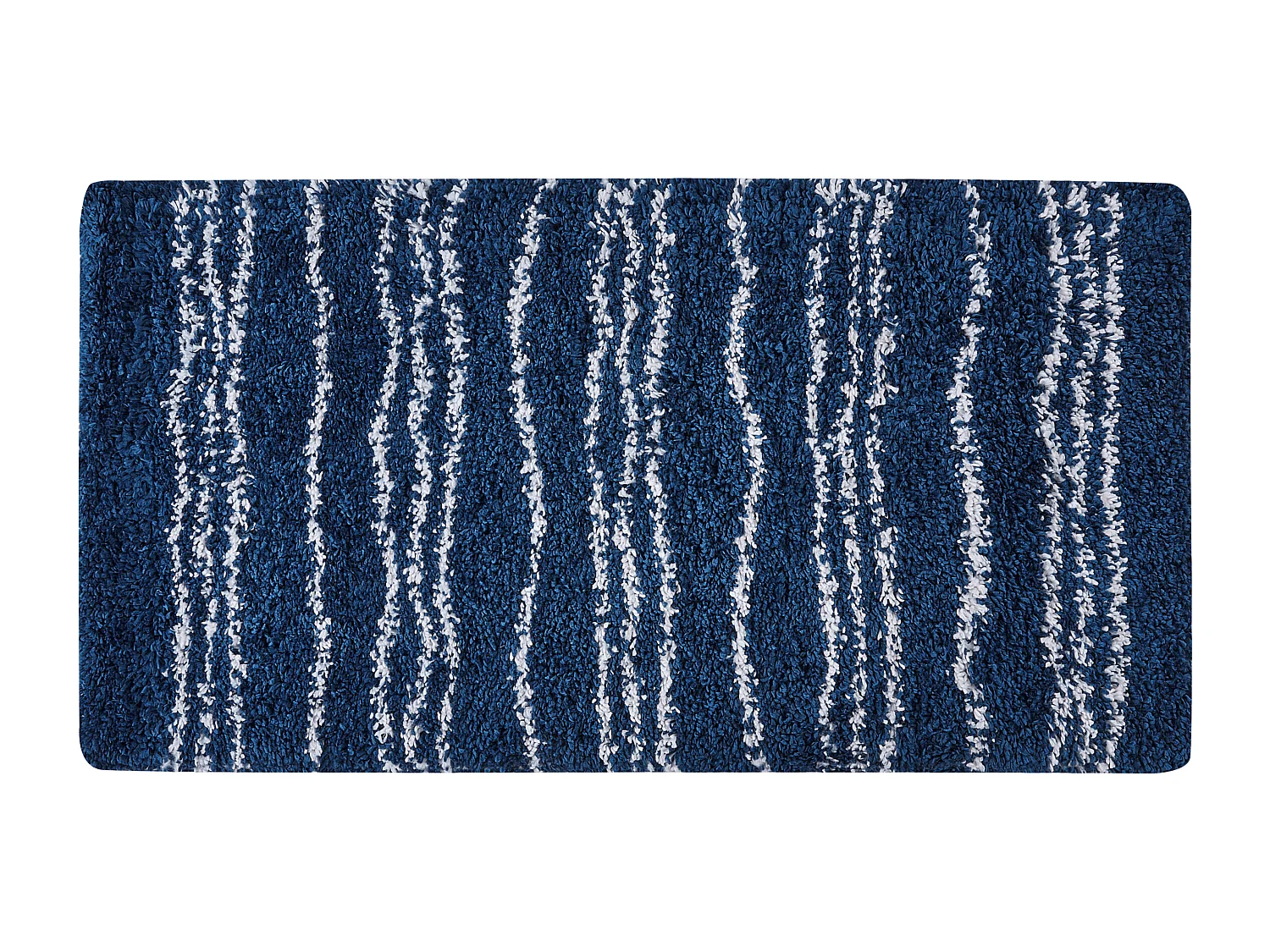 Dywan shaggy 80 x 150 cm niebieski z białym TASHIR 988723 - obrazek 1