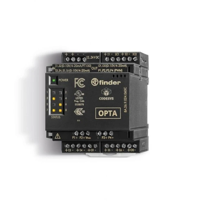 Moduł rozszerzeń Finder Codesys ANALOG do serii 8A 12…24V DC 6 wejść analowgowych 0…10V, 4…20mA, PT100 2 wyj. 8A.26.9.024.060C - obrazek 1