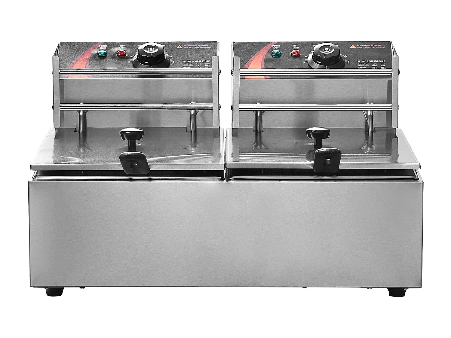 Komercyjna Frytkownica Elektryczna SucceBuy, Pojemność 24 L, Frytkownica Blatowa ze Stali Nierdzewnej 5 000 W z Dwoma Wyjmowanymi Koszami 4191647 - obrazek 1