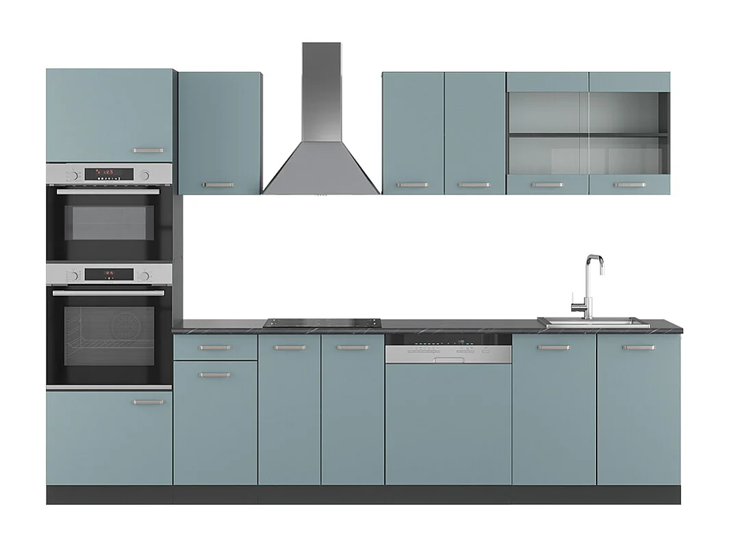 Aneks kuchenny niebiesko-szary/antracytowy 300x60x81.6 r-line 4779324 - obrazek 1