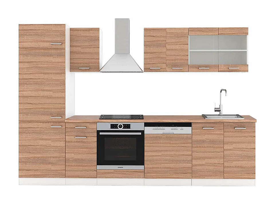 Aneks kuchenny sonoma/biały 300x60x81.6 r-line 4779480 - obrazek 1