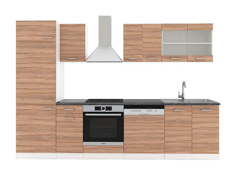 Aneks kuchenny sonoma/biały 300x60x81.6 r-line 4779759 - obrazek 1