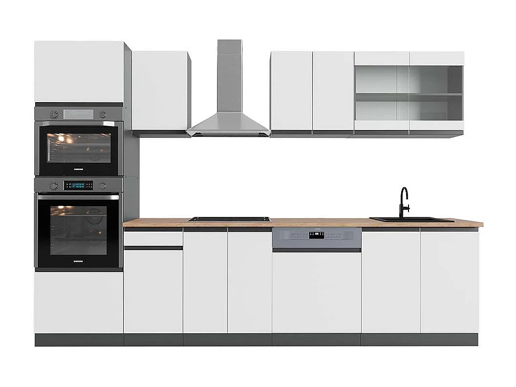 Aneks kuchenny biały/antracyt 300x60x81.6 r-line 4780394 - obrazek 1