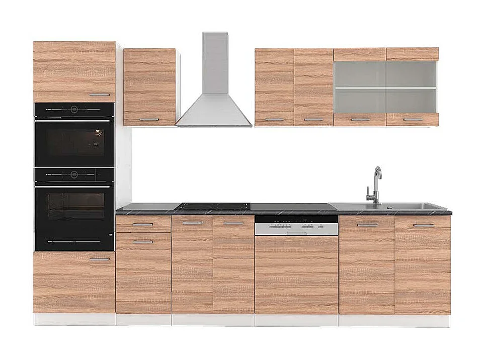 Aneks kuchenny sonoma/biały 300x60x81.6 r-line 4780543 - obrazek 1