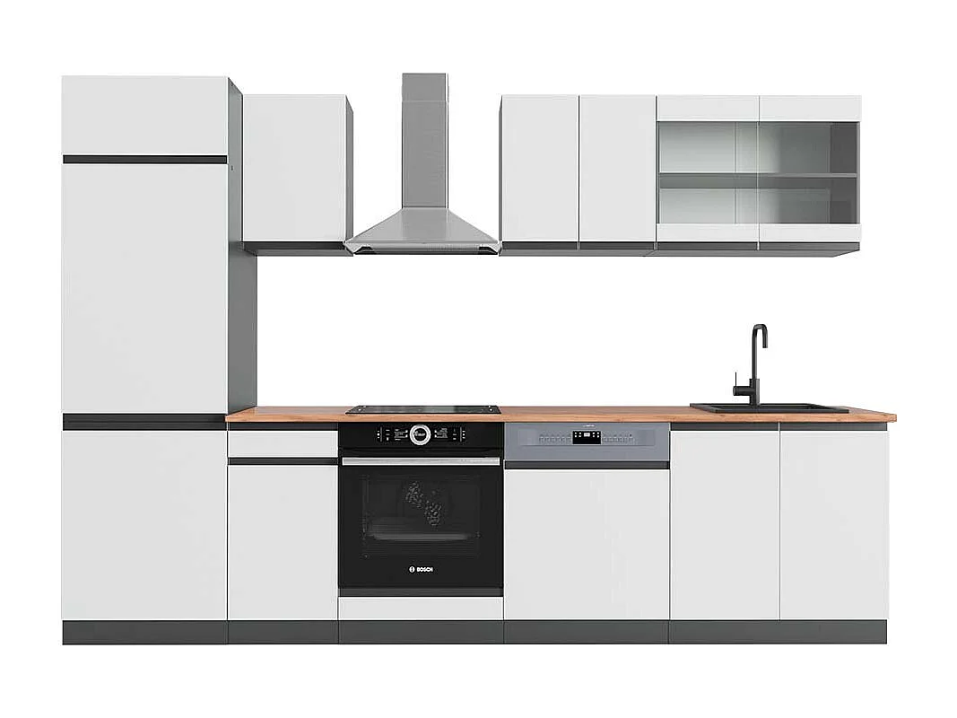 Aneks kuchenny biały/antracyt 300x60x81.6 r-line 4781628 - obrazek 1