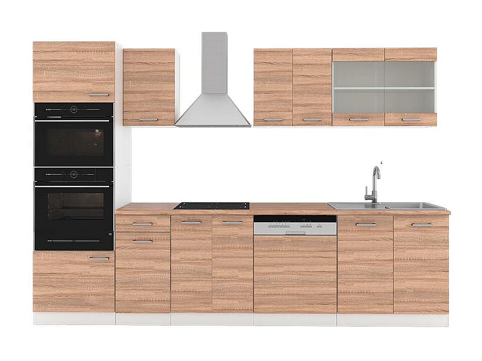 Aneks kuchenny sonoma/biały 300x60x81.6 r-line 4781649 - obrazek 1