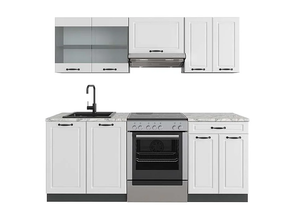 Aneks kuchenny biały dworek/antracyt 200x60x81.6 r-line 4781939 - obrazek 1