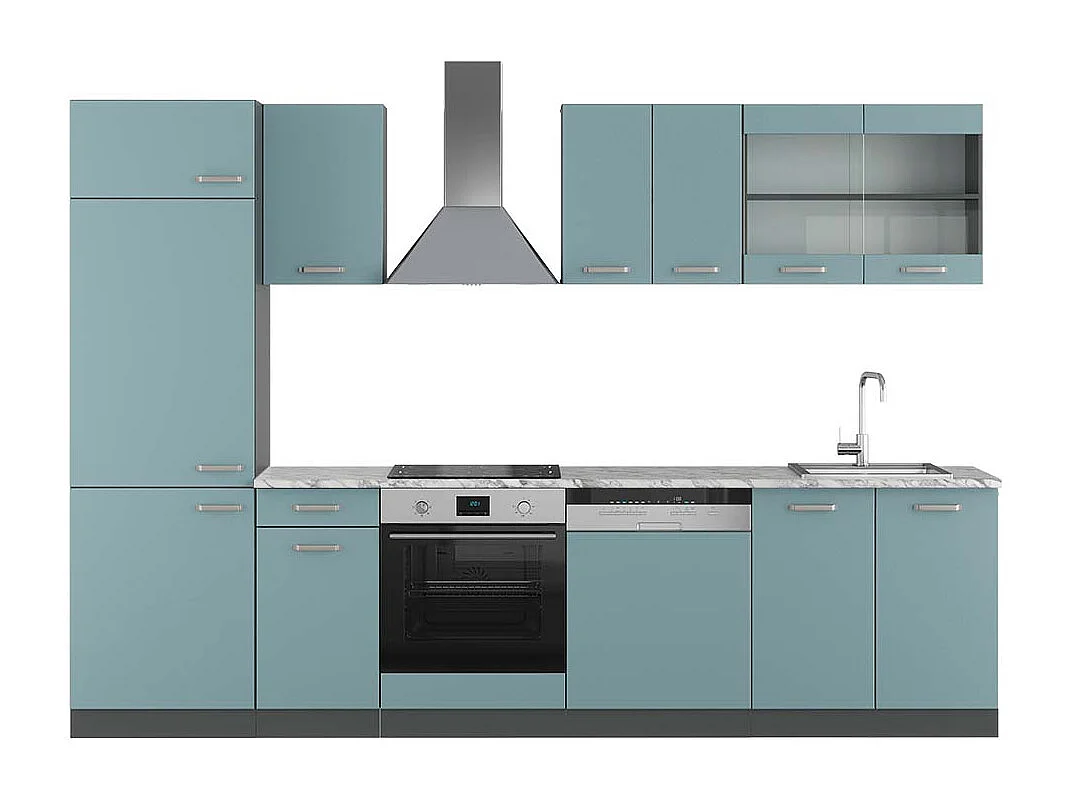 Aneks kuchenny niebiesko-szary/antracytowy 300x60x81.6 r-line 4781942 - obrazek 1