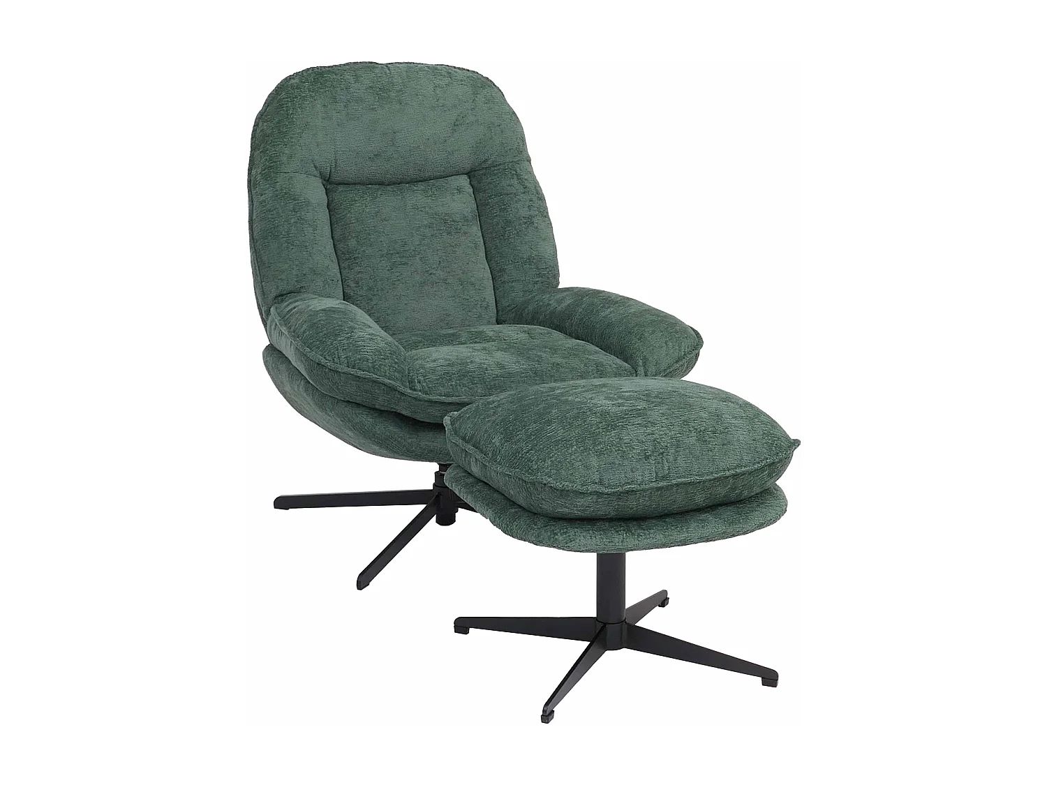 Fotel relaksacyjny z podnóżkiem MCW-P32, zielony 4798137 - obrazek 1