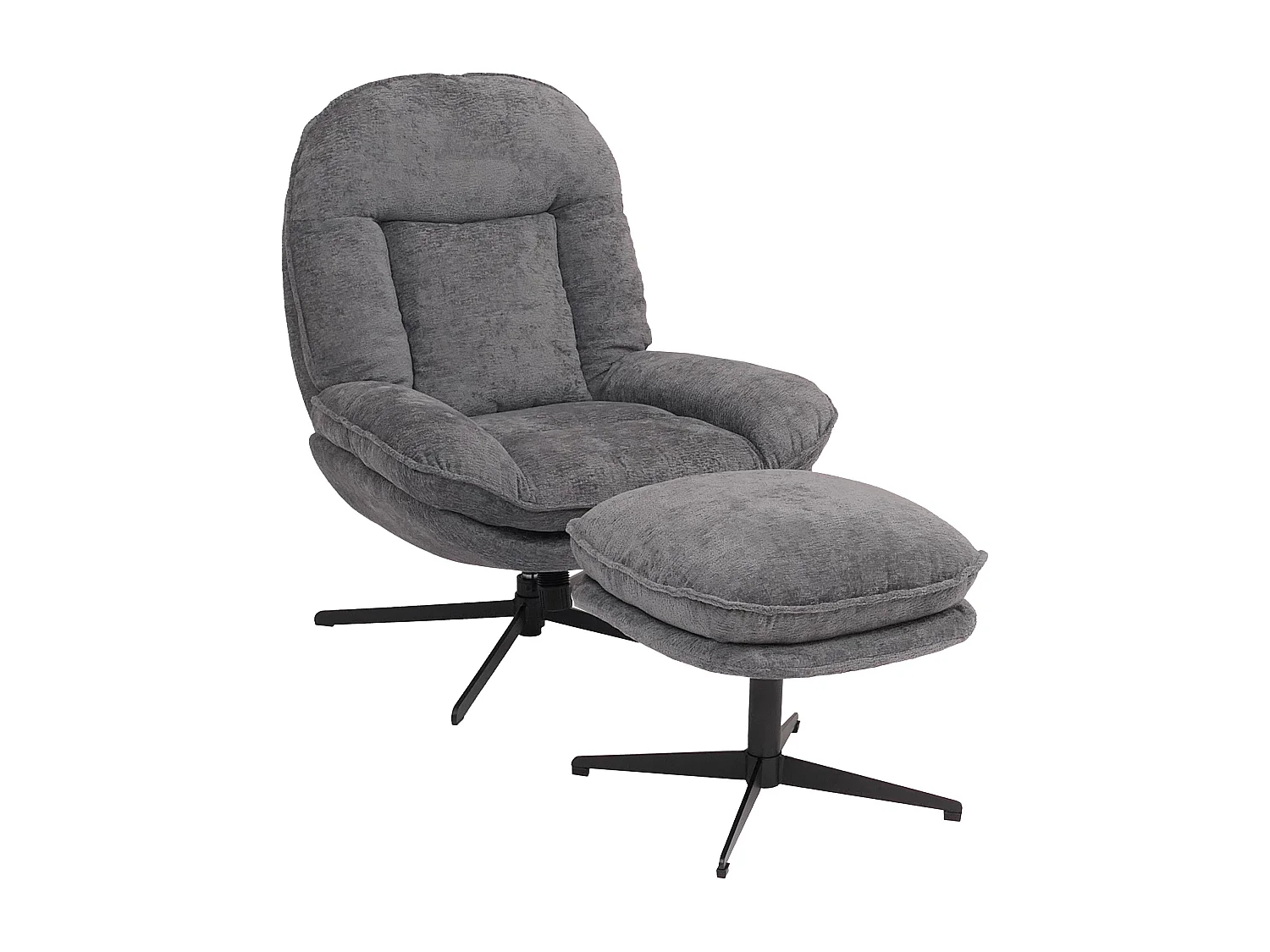Fotel relaksacyjny z podnóżkiem MCW-P32, szary 4798139 - obrazek 1