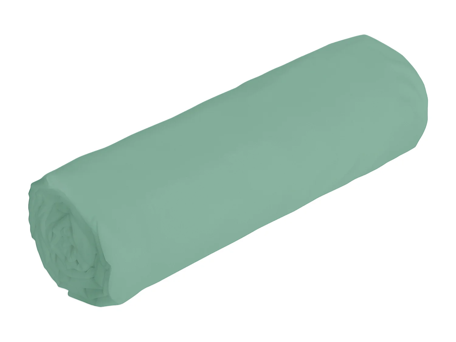 Prześcieradło z gumką z perkalu bawełnianego 80 nitek/cm² – 180 x 200 cm – Narożnik 30 cm – Migdałowa zieleń – AGAMI de PALACIO 3904221